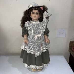 Vintage 25" FIBA of Italy 4310 Vinyl Doll w Outfit Glasses/Spectacles Stand